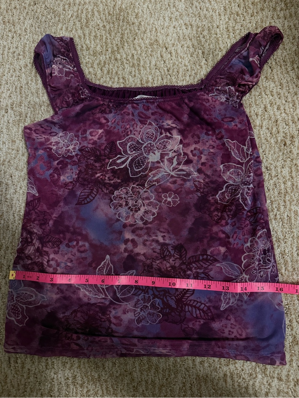 Purple Floral Top - Picture 3 of 5